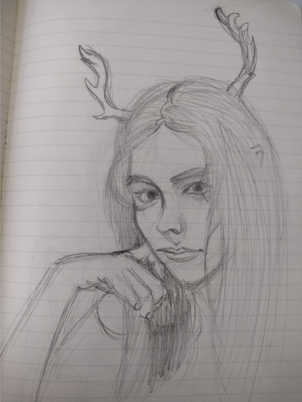 Girl with Antlers by Eli Lobo