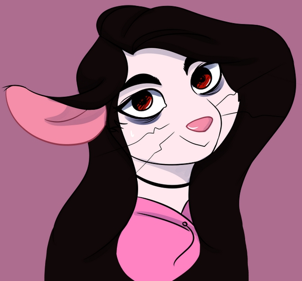 Anxious Mouse Girl Portrait by Eli Lobo