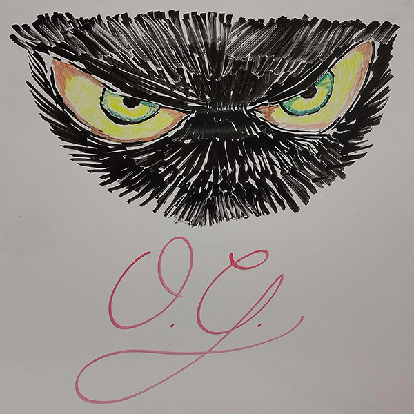 Opera Ghost Eyes on Whiteboard by Eli Lobo